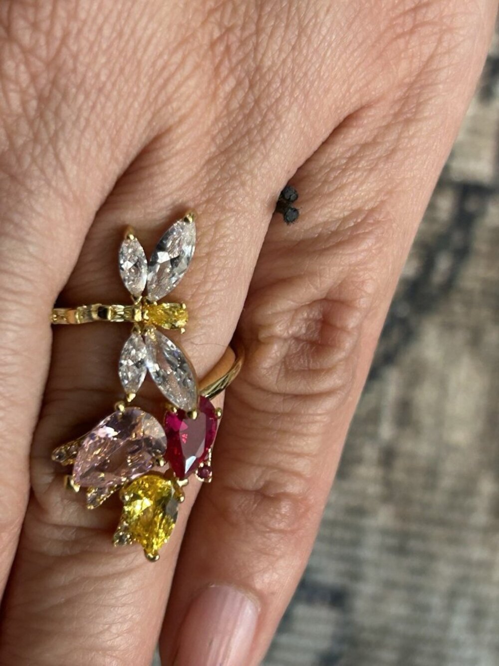 Kate Spade New York Greenhouse Floral Wrap Ring New Size 7